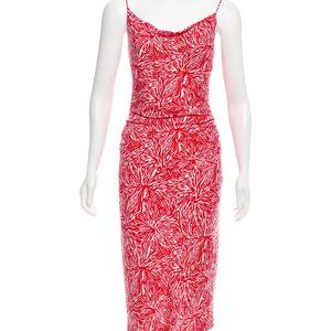 DIANE VON FURSTENBERG Silk Printed Midi Dress